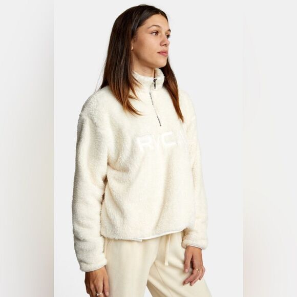 LIKE NEW WOMEN'S RELAXED RVCA FLEECE- size SMALL - Picture 4 of 12